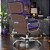 Cadeira Original Eames Presidente com Rodinhas Cromadas e Anti Risco Linha Capa em Madeira Roxo - Imagem 3