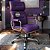 Cadeira Original Eames Presidente com Rodinhas Cromadas e Anti Risco Linha Capa em Madeira Roxo - Imagem 1