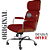 Cadeira Original Eames Presidente com Rodinhas Cromadas e Anti Risco Linha Capa em Madeira Vermelho - Imagem 6