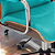 Cadeira Original Eames Diretor com Rodinhas Cromadas e Anti Risco Linha Capa em Madeira Verde Água - Imagem 3
