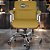 Cadeira Original Eames Diretor com Rodinhas Cromadas e Anti Risco Linha Capa em Madeira Amarelo Mostarda - Imagem 2