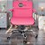 Cadeira Original Eames Diretor com Rodinhas Cromadas e Anti Risco Linha Capa em Madeira Rosa Pink - Imagem 2