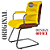 Cadeira Original Eames Interlocutor Cromada Linha Capa em Madeira Amarelo - Imagem 6