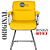 Cadeira Original Eames Interlocutor Cromada Linha Capa em Madeira Amarelo - Imagem 5