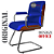 Cadeira Original Eames Interlocutor Cromada Linha Capa em Madeira Azul Royal - Imagem 6