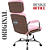 Cadeira Original Eames Presidente com Rodinhas Cromadas e Anti Risco Linha Capa em Madeira Escura - Rosa Claro - Imagem 6