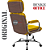 Cadeira Original Eames Presidente com Rodinhas Cromadas e Anti Risco Linha Capa em Madeira Escura - Amarelo Mostarda - Imagem 6