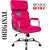 Cadeira Original Eames Presidente com Rodinhas Cromadas e Anti Risco Linha Capa em Madeira Escura - Rosa Pink - Imagem 4