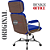 Cadeira Original Eames Presidente com Rodinhas Cromadas e Anti Risco Linha Capa em Madeira Escura - Azul Royal - Imagem 6