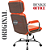 Cadeira Original Eames Presidente com Rodinhas Cromadas e Anti Risco Linha Capa em Madeira Escura - Vermelho Telha - Imagem 6