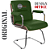 Cadeira Original Eames Interlocutor Cromada Linha Capa em Madeira Escura - Verde Escuro - Imagem 3