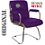 Cadeira Original Eames Interlocutor Cromada Linha Capa em Madeira Escura - Roxo - Imagem 3