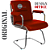 Cadeira Original Eames Interlocutor Cromada Linha Capa em Madeira Escura - Vermelho - Imagem 3