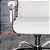 Cadeira Original Eames Presidente com Rodinhas Cromadas e Anti Risco Linha Capa em Madeira Clara - Branco - Imagem 5