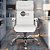 Cadeira Original Eames Presidente com Rodinhas Cromadas e Anti Risco Linha Capa em Madeira Clara - Branco - Imagem 2