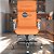Cadeira Original Eames Presidente com Rodinhas Cromadas e Anti Risco Linha Capa em Madeira Clara - Laranja - Imagem 2