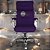 Cadeira Original Eames Presidente com Rodinhas Cromadas e Anti Risco Linha Capa em Madeira Clara - Roxo - Imagem 1