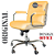 Cadeira Original Eames Diretor com Rodinhas Cromadas e Anti Risco Linha Capa em Madeira Clara - Amarelo - Imagem 7