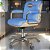 Cadeira Original Eames Diretor com Rodinhas Cromadas e Anti Risco Linha Capa em Madeira Clara - Azul Bebê - Imagem 1