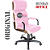 Cadeira Original Eames Presidente com Rodinhas Black e Anti Risco Linha Capa em Madeira - Rosa Claro - Imagem 4