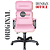 Cadeira Original Eames Presidente com Rodinhas Black e Anti Risco Linha Capa em Madeira - Rosa Claro - Imagem 5