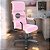 Cadeira Original Eames Presidente com Rodinhas Black e Anti Risco Linha Capa em Madeira - Rosa Claro - Imagem 1