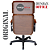 Cadeira Original Eames Presidente com Rodinhas Black e Anti Risco Linha Capa em Madeira - Caramelo - Imagem 7