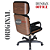 Cadeira Original Eames Presidente com Rodinhas Black e Anti Risco Linha Capa em Madeira - Preto - Imagem 6