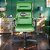 Cadeira Original Eames Presidente com Rodinhas Black e Anti Risco Linha Capa em Madeira - Verde Limão - Imagem 2