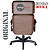 Cadeira Original Eames Presidente com Rodinhas Black e Anti Risco Linha Capa em Madeira - Marrom - Imagem 7
