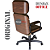Cadeira Original Eames Presidente com Rodinhas Black e Anti Risco Linha Capa em Madeira - Marrom - Imagem 6