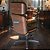 Cadeira Original Eames Presidente com Rodinhas Black e Anti Risco Linha Capa em Madeira - Marrom - Imagem 3