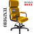 Cadeira Original Eames Presidente com Rodinhas Black e Anti Risco Linha Capa em Madeira - Amarelo Mostarda - Imagem 4