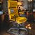 Cadeira Original Eames Presidente com Rodinhas Black e Anti Risco Linha Capa em Madeira - Amarelo Mostarda - Imagem 1