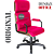 Cadeira Original Eames Presidente com Rodinhas Black e Anti Risco Linha Capa em Madeira - Rosa Pink - Imagem 4