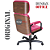 Cadeira Original Eames Presidente com Rodinhas Black e Anti Risco Linha Capa em Madeira - Rosa Pink - Imagem 6