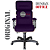 Cadeira Original Eames Presidente com Rodinhas Black e Anti Risco Linha Capa em Madeira - Roxo - Imagem 5