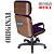 Cadeira Original Eames Presidente com Rodinhas Black e Anti Risco Linha Capa em Madeira - Roxo - Imagem 6