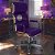 Cadeira Original Eames Presidente com Rodinhas Black e Anti Risco Linha Capa em Madeira - Roxo - Imagem 1