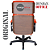 Cadeira Original Eames Presidente com Rodinhas Black e Anti Risco Linha Capa em Madeira - Vermelho Telha - Imagem 7