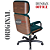 Cadeira Original Eames Presidente com Rodinhas Black e Anti Risco Linha Capa em Madeira - Verde - Imagem 6