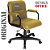Cadeira Original Eames Diretor com Rodinhas Black e Anti Risco Linha Capa em Madeira - Amarelo Mostarda - Imagem 4