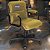 Cadeira Original Eames Diretor com Rodinhas Black e Anti Risco Linha Capa em Madeira - Amarelo Mostarda - Imagem 1