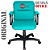 Cadeira Original Eames Diretor com Rodinhas Black e Anti Risco Linha Capa em Madeira - Verde Água - Imagem 5
