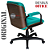 Cadeira Original Eames Diretor com Rodinhas Black e Anti Risco Linha Capa em Madeira - Verde Água - Imagem 6