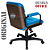 Cadeira Original Eames Diretor com Rodinhas Black e Anti Risco Linha Capa em Madeira - Azul Bebê - Imagem 6