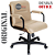 Cadeira Original Eames Diretor com Rodinhas Black e Anti Risco Linha Capa em Madeira - Bege - Imagem 4