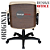 Cadeira Original Eames Diretor com Rodinhas Black e Anti Risco Linha Capa em Madeira - Bege - Imagem 7