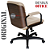 Cadeira Original Eames Diretor com Rodinhas Black e Anti Risco Linha Capa em Madeira - Bege - Imagem 6