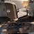 Cadeira Original Eames Diretor com Rodinhas Black e Anti Risco Linha Capa em Madeira - Bege - Imagem 3